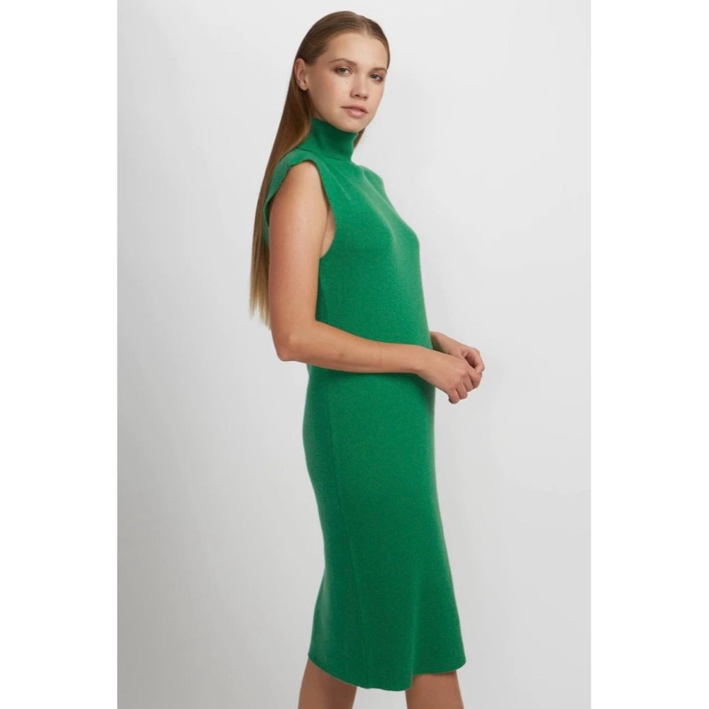 360 Cashmere Samone Dress Emerald - Picture 3 of 9